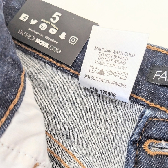 Fashion Nova High Waisted Bell Bottom Distressed Jeans - Picture 5 of 5